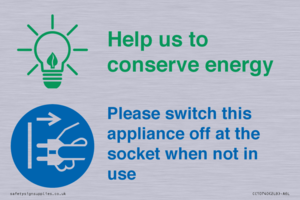 Help us to conserve energy - Unplug the kettle when finished